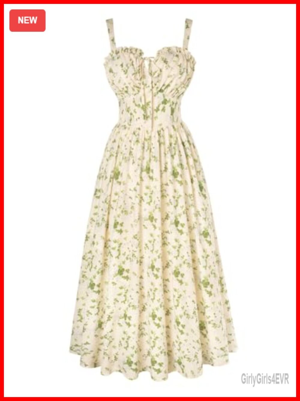 Floral Corset Maxi Dress Adjustable Straps Square Neck A-Line Summer